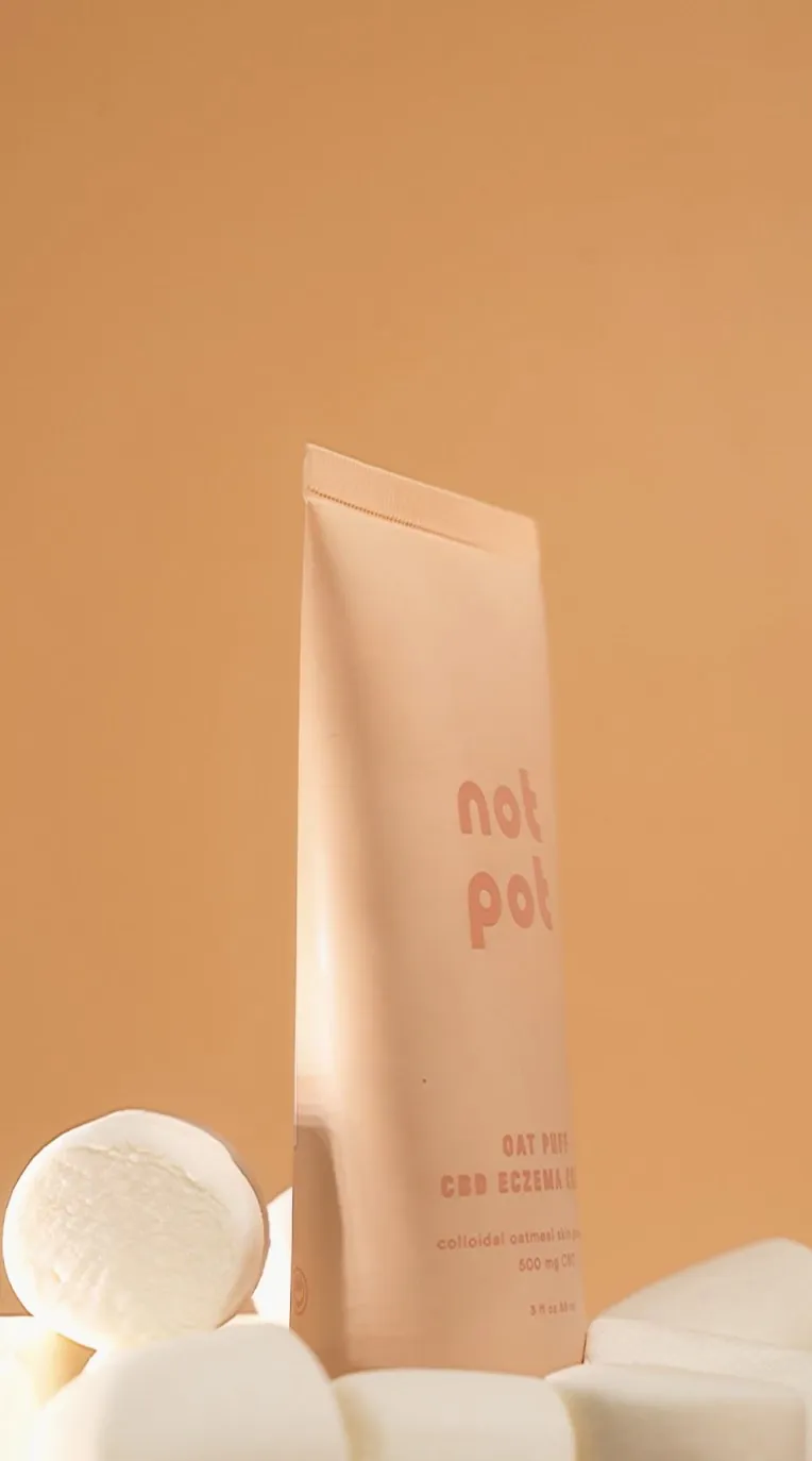 A Not Pot tube rising out of marshmallows on apricot
